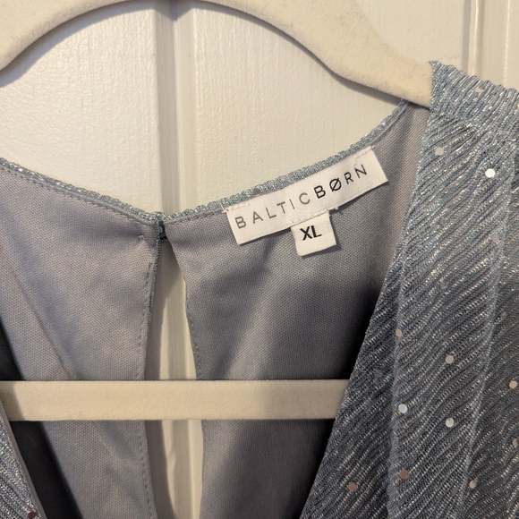 Baltic Born Shimmery Light Blue Gray Dress - Picture 2 of 6
